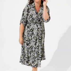 Torrid Midi Studio Shirt Dress Size 1